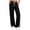 Black, variant on Women Wide Leg Sweatpants High Waist Drawstring Casual Track Pants Striped Loose Workout Running Pants with Pockets