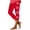 Red, variant on AGWOLF Tummy Control Capri Leggings for Women High Waisted Yoga Pants Summer Boho Beach Capris Gym Workout Athletic Running Leggings