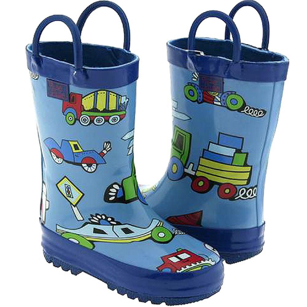 Sophias Style Toddler Little Boys Blue Truck Rain Boots 54 Walmart