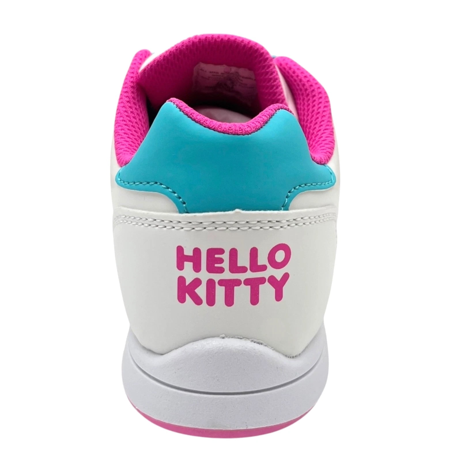 Hello Kitty Little Girls Court Sneakers Size 12 White Aqua Pink Casual Lace-Up