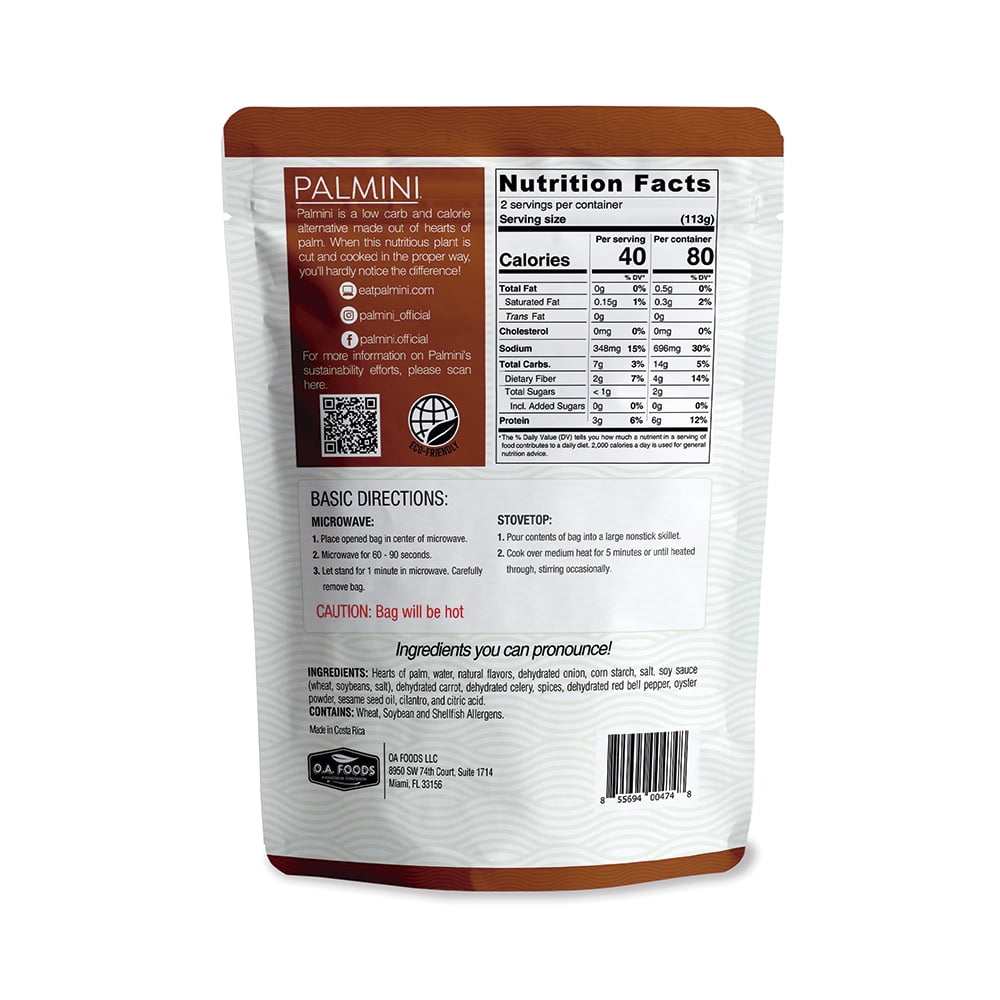 NEW!! Palmini Low Carb Fried Rice | 5g of Carbs | As Seen On Shark Tank | Ready-to-Eat | (8 Ounces Pouch (Pack of 6))