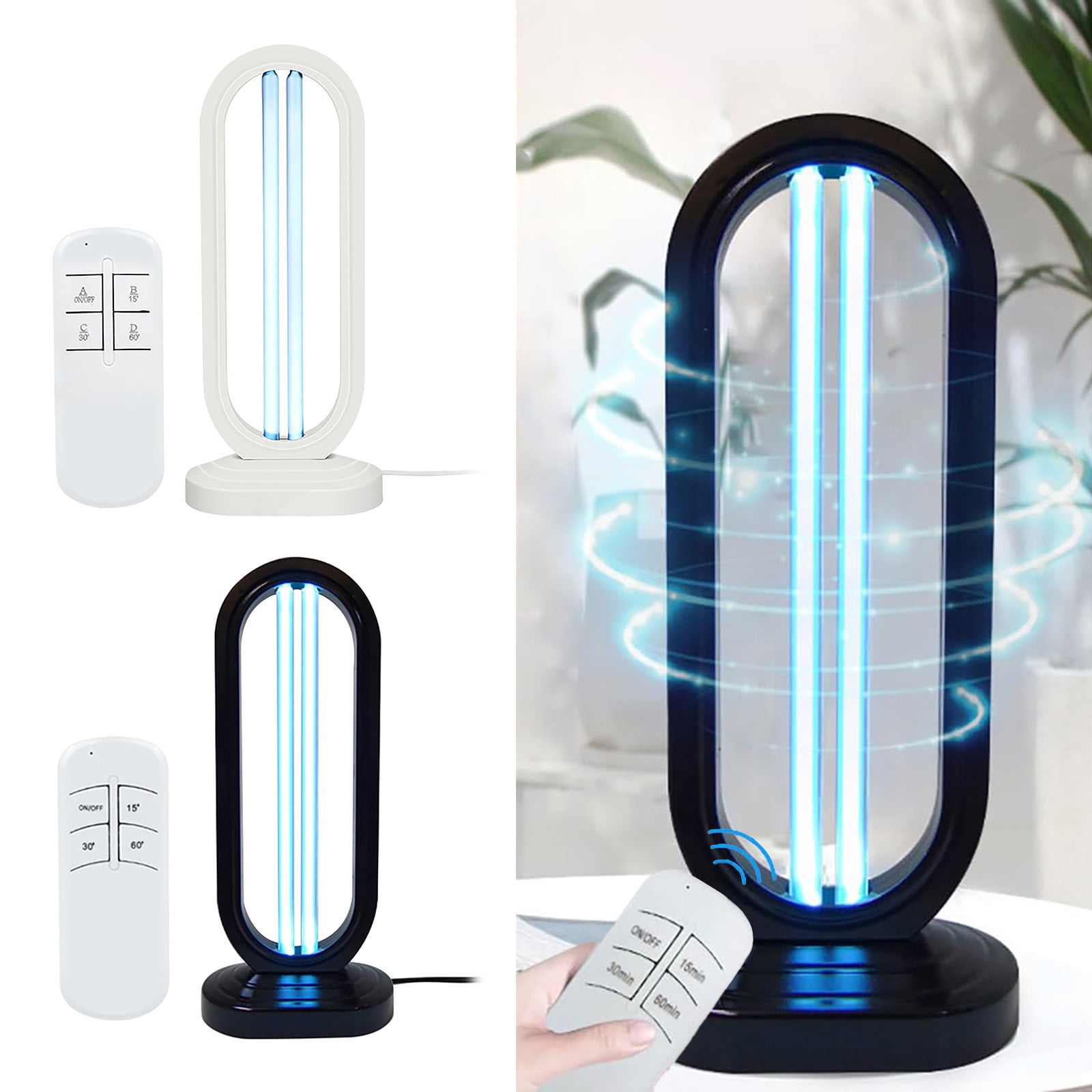 Lumivyx Haloclean UV-Multi-Function Haloclean, Cleans The Bedbugs and Provides Lighting, Spaces up to 430 Square, for Home School ，With Button, Prevents Remote Loss And Uselessness (2pc)