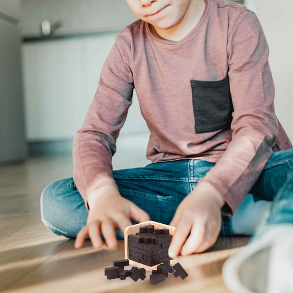3D Wooden Puzzle Game, Intellectual Brain Teasers for Adults Kids, T-Shaped Assembly Logic Toy, STEM Learning Gift, Fun Challenge Puzzle for Family Party, Educational Toy