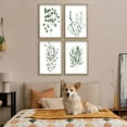thumbnail image 4 of Botanical Plant Wall Art Decor Prints Sign 16x24 Inch Set of 4 Large Farmhouse Bathroom Minimalist Aesthetic Wood Framed Floral Living Room Boho Leaf Eucalyptus Watercolor Hanging (Wood), 4 of 14