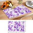 thumbnail image 6 of Purple Flowers Placemats Set of 4 Spring Blooms Botanicals Watercolor Floral Place Mats Indoor Wipeable Table Mats Washable Dining Table Placemats for Kitchen Holiday Party Home Decor 13x19 Inch, 6 of 9