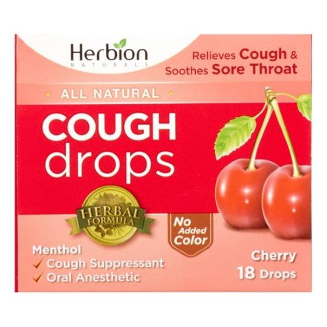 Herbion - All Natural Menthol Cough Drops Cherry - 18 Drops