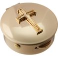 thumbnail image 1 of Cathedral Art Polished Brass PYX with Cross/Pill/Keepsake Box, 1 of 4