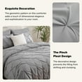 thumbnail image 3 of Sheet&Joy 7 Pieces Pinch-Pleated Comforter Set, Grey Queen Size, 3 of 8
