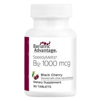 Bariatric Advantage SpeedyMelts Vitamin B12 - 1000 mcg - For Bariatric Surgery Patients - Fast-Dissolve, Great-Tasting Formula - Folate Supplements - Brain Health Support* - 90 Count - Black Cherry