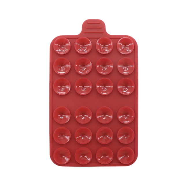 Bearachild Soporte móvil fácil de limpiar del gel de silicona para mantener el dispositivo seguro y el tenedor de ventosa móvil de las paredes Relojes inteligentes rojo PC 1