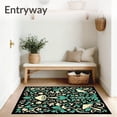 thumbnail image 3 of ODIKA 6x9 Machine Washable Non-Slip Area Rug, Mystic Forest Toadstool and with Flourishing Botanicals Ultra Soft Rug, None, 556983, 3 of 7