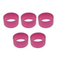 thumbnail image 3 of 5 Packs Tennis Racquet Grip Ring Sweat Absorbing Ring Racket Badminton Racquet Grip Ring Tennis Grip Band Pink, 3 of 9