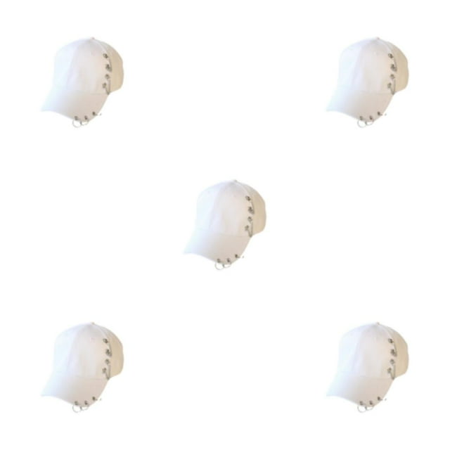 maskred Cotton Baseball Cap With Quick-drying Technology Say Goodbye To Sweat Chain White 5Set