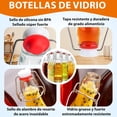 thumbnail image 3 of 10 Botellas de Vidrio con Tapa, 16OZ / 500ml Botellas Herméticas, Sello Botellas para Fermentación, Excelentes botellas de vidrio para kombucha, hidromiel, vinagre y cerveza., 3 of 3