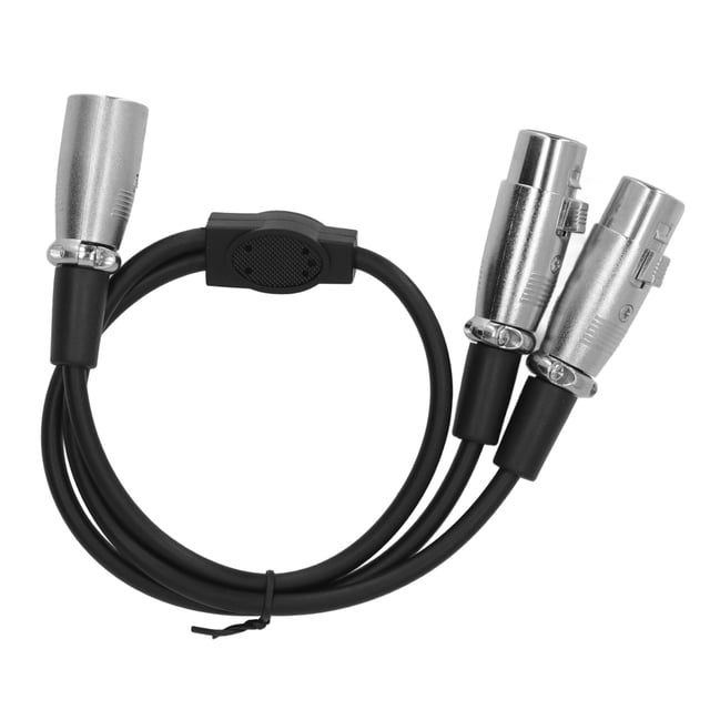 Cable de Adaptador XLR, XLR Macho A Dual XLR Cable Femenino 19.7 Pulgadas Flexible para El Reproductor MP3 Parafono