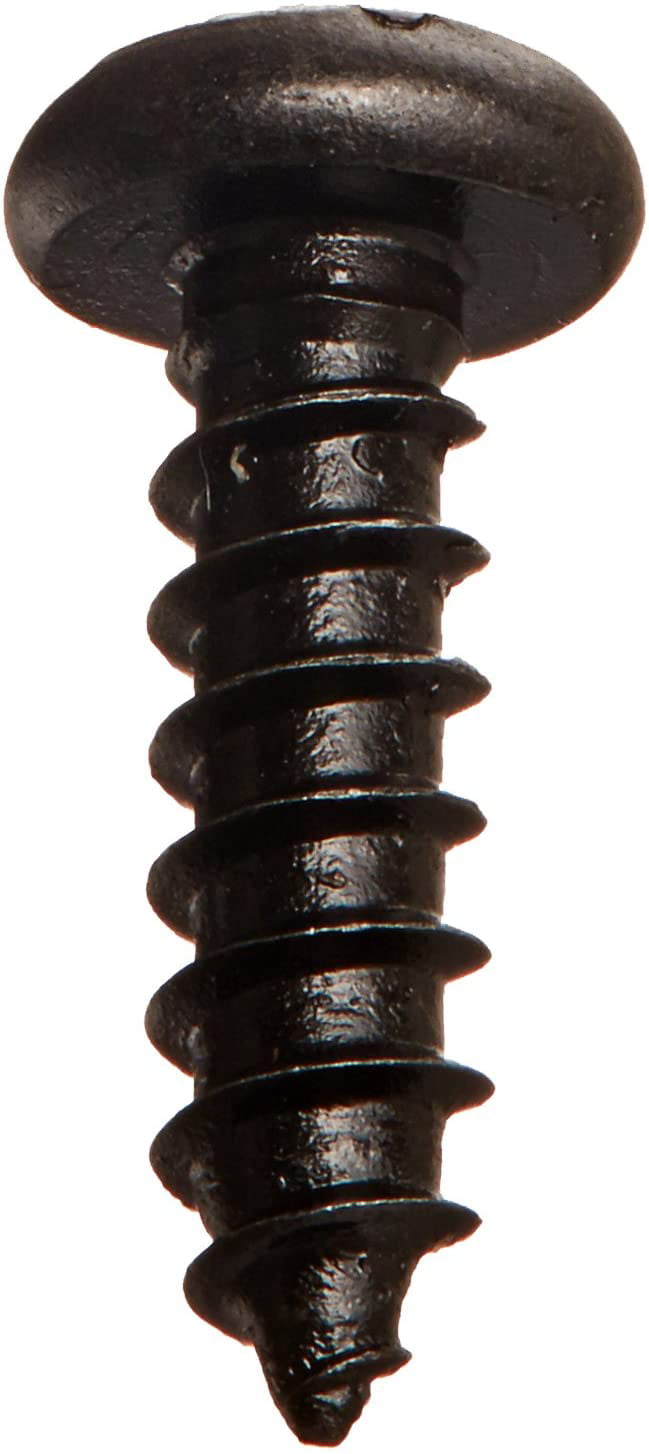 Truss Head 1/2 Length Phillips Drive 6-18 Thread Size Type A Steel Sheet Metal Screw Pack of 100 Black Oxide Finish 