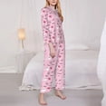 thumbnail image 3 of Picia Bat And Pumpkin Pattern Women’s Long-Sleeve Sleepwear Set - Soft 2-Piece Loungewear with Pockets, Comfy PJs for Relaxing Nights-Large, 3 of 7