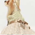 thumbnail image 3 of Fitwarm Shining Embroiderd Dog Dress Doggie Tutu Flower Girl One-Piece with Bowknot Pet Clothes for Wedding Birthday Party Doggy Gown Puppy Outfits Cat Apparel L, 3 of 6