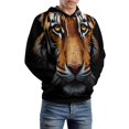 thumbnail image 5 of Tiger Face Graphic Print Men's Women New Sweatshirt Hoodie Men's Plus Size Sweatshirt Hooded Sweatshirt 3d Printed Street Men's Cloth, 5 of 6