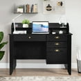 thumbnail image 7 of Catrimown Computer Desk, 47.5 in Desk with 4 Drawers, Home Office Desk with Monitor Stand, Matte Black, 7 of 7