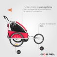 thumbnail image 3 of Remolque R20 Gospel 2en1 Para Bicicleta carreola Niños Rojo, 3 of 10
