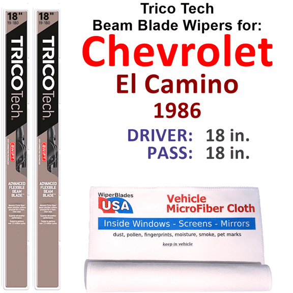 1986 Chevrolet El Camino Beam Blade Wipers (Set of 2)