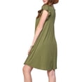 thumbnail image 3 of Doublju Women's Ruffle Cap Sleeve Flare Mini Dress, 3 of 3