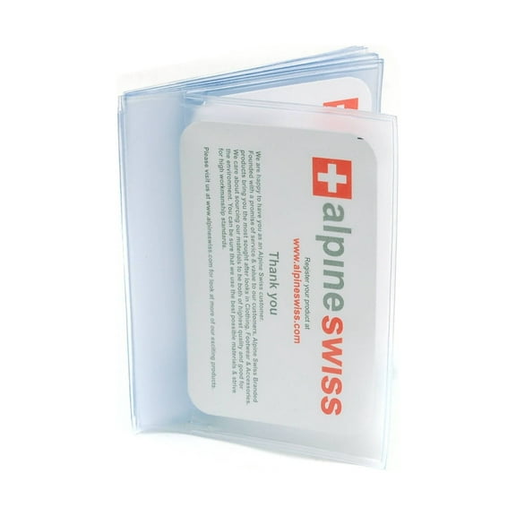 Alpine Swiss Set of 2 Plastic Wallet Inserts 6 Page Card Holder Picture Windows
