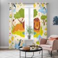 thumbnail image 6 of Kitchen Curtains 84 Inch Length 2 Panels, Cute Lion Grommets Window Treatment Curtain, Funny Animal Cartoon Modern Thermal Curtains Drapes for Living Room/Bathroom, 6 of 9