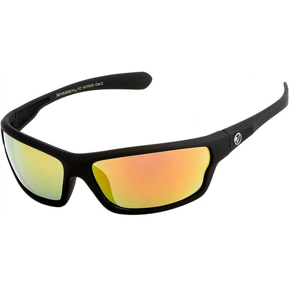 Nitrogen Best Polarized Black Matte Red Mirror Sunglasses For Fishing or any water sport