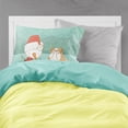 thumbnail image 2 of English Bulldog Snowman Christmas Fabric Standard Pillowcase, 2 of 2