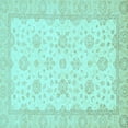 thumbnail image 1 of Ahgly Company Indoor Square Oriental Light Blue Traditional Area Rugs, 6' Square, 1 of 4