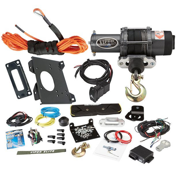 MotoAlliance FK1005735 5000lb Viper Elite Winch & Mount Orange Rope