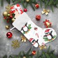thumbnail image 6 of Christmas Penguins Leaves Large Size Christmas Stockings Xmas Stocking Holiday Party Decorations, 6 of 8
