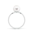 thumbnail image 2 of ANGARA Freshwater Cultured Pearl Chevron Ring with Diamond in 925 Sterling Silver for Women | June Birthstone, Birthday, Anniversary, Jewelry Gift for Women | Pearl Ring, 2 of 7