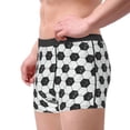 thumbnail image 2 of Balery Soccer Calzoncillos bóxer para hombre, ropa interior de algodón suave y transpirable con cinturilla de nailon-Large, 2 of 5