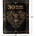 thumbnail image 2 of LHSHID Personalized Wedding Anniversary Blanket 30th Anniversary Blanket 30 Years Anniversary Pearl Wedding Gifts for Couple Parents 30th Wedding for Wife Her Husband Him 50"x60", 2 of 7