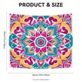 thumbnail image 2 of Durable Vibrant Ethnic Boho Country Tapestry for Office Home Living Room House Dorm Deco, Modern Washable Living Room Tapestry, 51x59 Inches, Colorful Geometric Flowers College Tapestry, 2 of 5