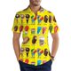 thumbnail image 5 of Camisa hawaiana informal con estampado 3D de helado para hombre, camisa de manga corta, divertida, de verano, transpirable, 5 of 5