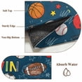 thumbnail image 6 of Navy Blue Sports Area Rugs 2.7'x5', Washable Small Throw Rugs for Kitchen Bedroom, Football Basketball Rugby Baseball Indoor Outdoor Rug Non-Slip Low Pile Carpet Runner Reversible Floor Mats, 6 of 8