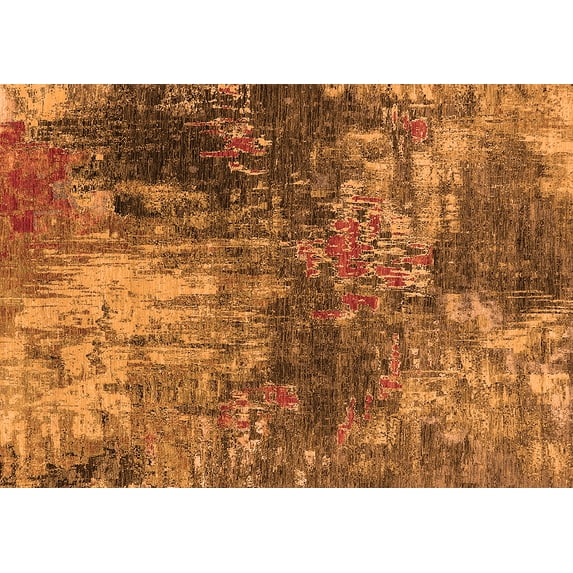Ahgly Company Indoor Rectangle Oriental Orange Industrial Area Rugs, 2' x 3'