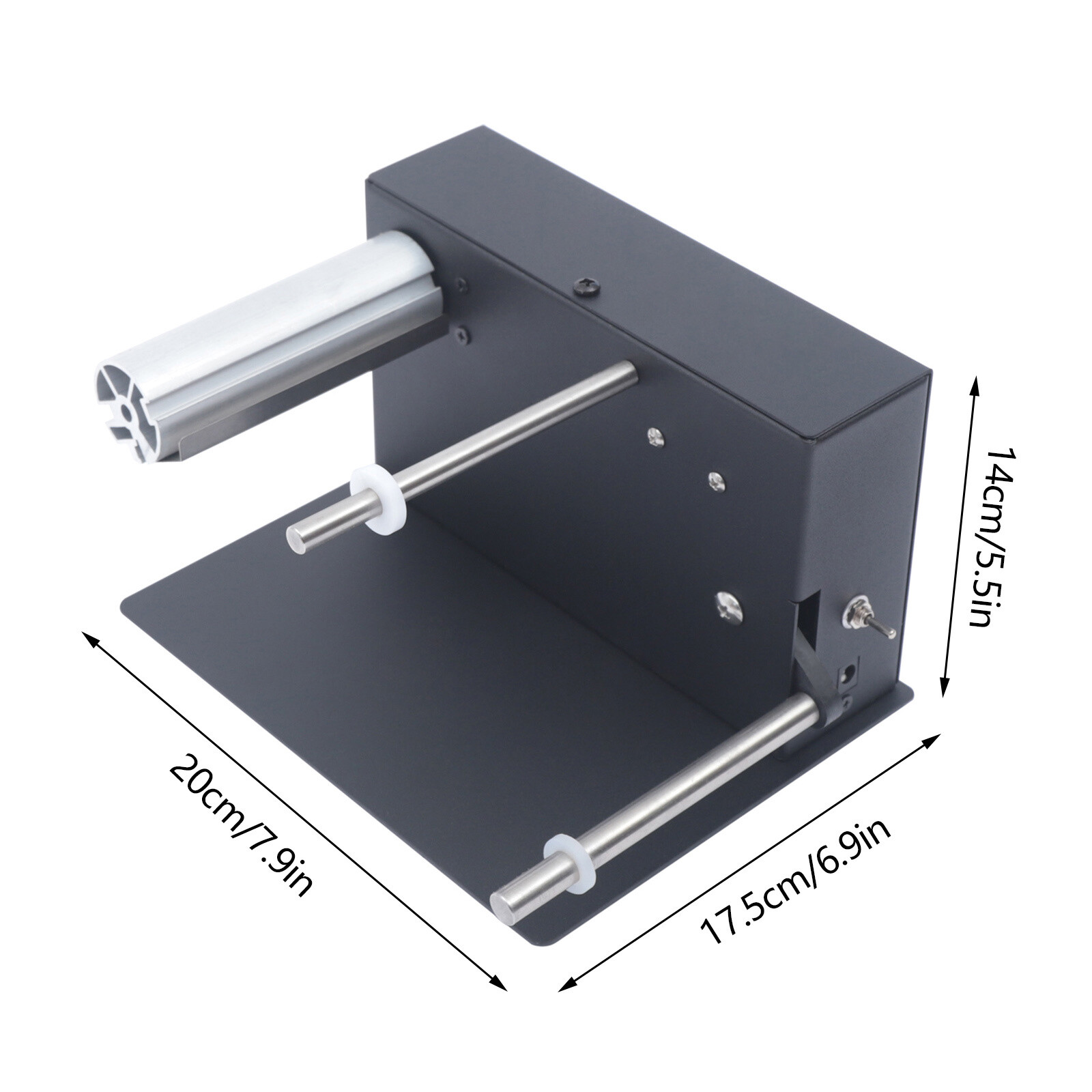 Automatic Label Rewinder Machine Bar Code Label Tags Rewinding Machine 2-Way Speed Adjustable 180mm