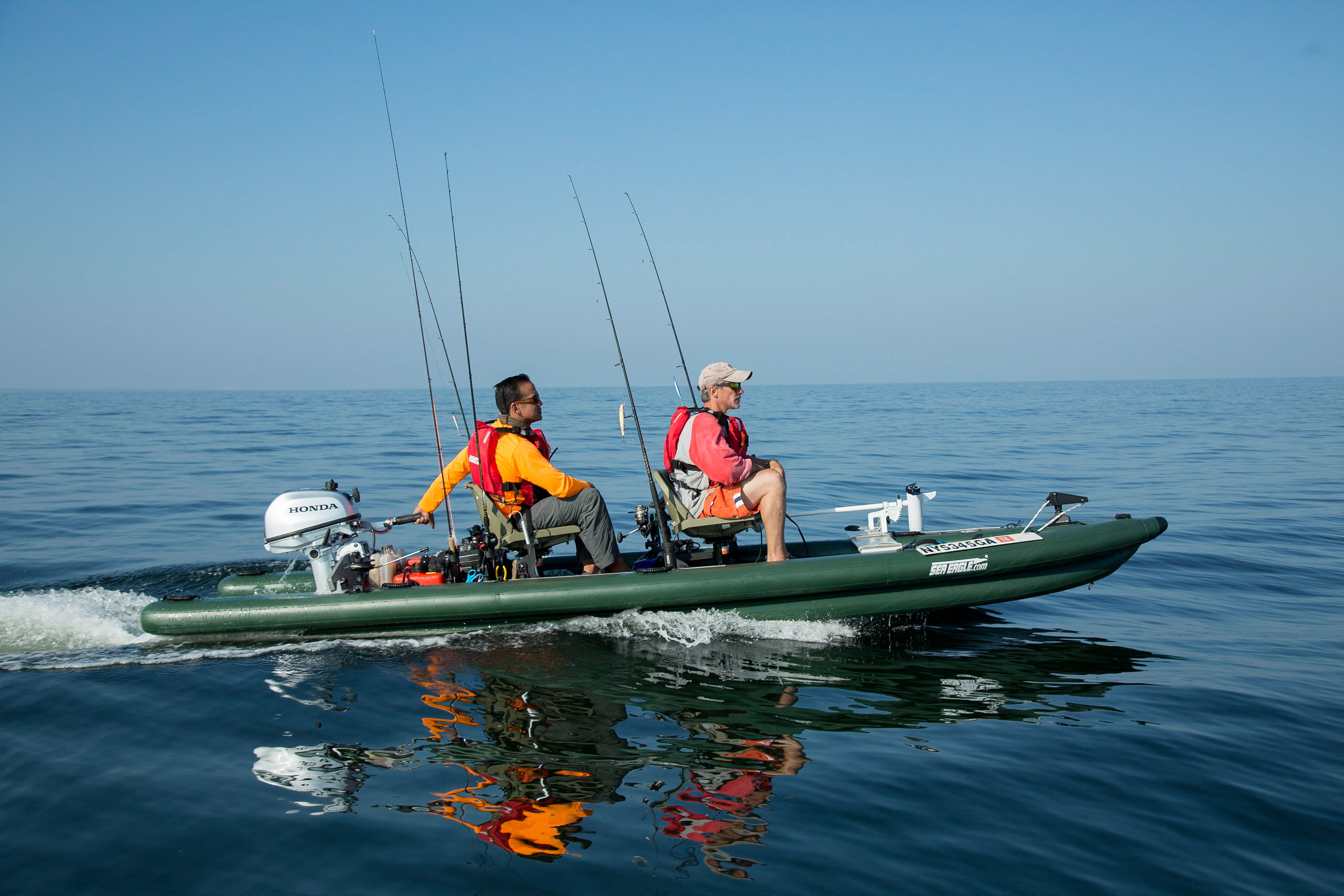 Make Offer! Sea Eagle FSK16 Watersnake Motor Canopy Package Fish Skiff Boat 