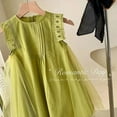 thumbnail image 5 of Robes pour Bébé Fille Été Coton Uni Robe Sans Manches pour Filles 2-10 Ans Vêtements pour Enfants Robe Décontractée Fille, 5 of 5