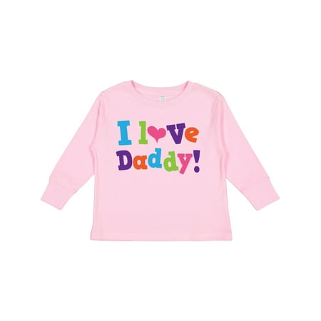 

Inktastic I Love Daddy Girls Gift Toddler Toddler Girl Long Sleeve T-Shirt