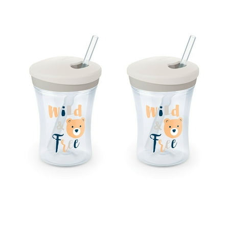 NUK Evolution Straw Cup, 8 oz, 2-Pack