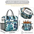 thumbnail image 5 of OBREWU Blue Pioneer Flower Women's Insulated Leakproof Large Lunch Bag, Oxford Cloth, 5 of 7