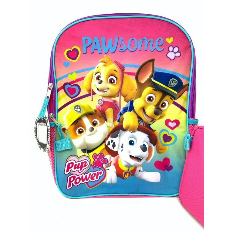 Paw Patrol Kids Backpack and Lunchbag Pink