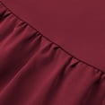 thumbnail image 4 of Vestido corto de mujer con pliegues y cuello de un hombro para cóctel (rojo XL) FLhrweasw Para estrenar, 4 of 8