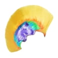 thumbnail image 3 of Peluca mohicana punk rockera para mujeres y hombres, peluca para baile de máscaras. Amarillo, 3 of 9